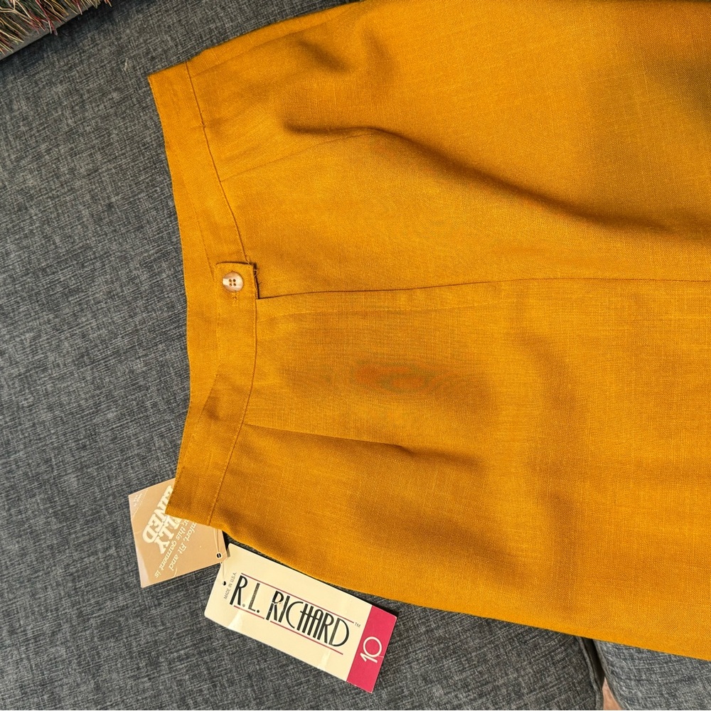 Gold Mustard Midi Skirt - Picture 2 of 6